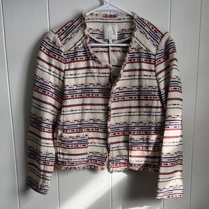 Joie Women's Striped Blazer in Red, Blue, and Cream